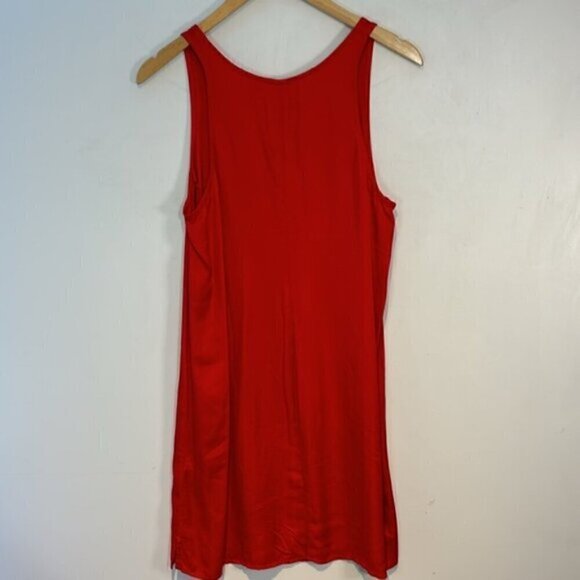 Nation LTD Campari Red Sateen Slip Dress Small - Picture 6 of 8